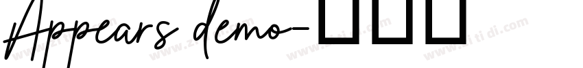 Appears demo字体转换